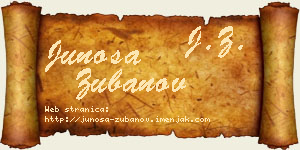 Junoša Zubanov vizit kartica